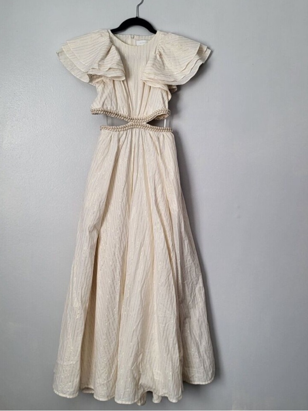Zimmermann Anneke Cutout Ruffle Maxi Dress Resort wear Size 10 US NWT - Picture 13 of 15